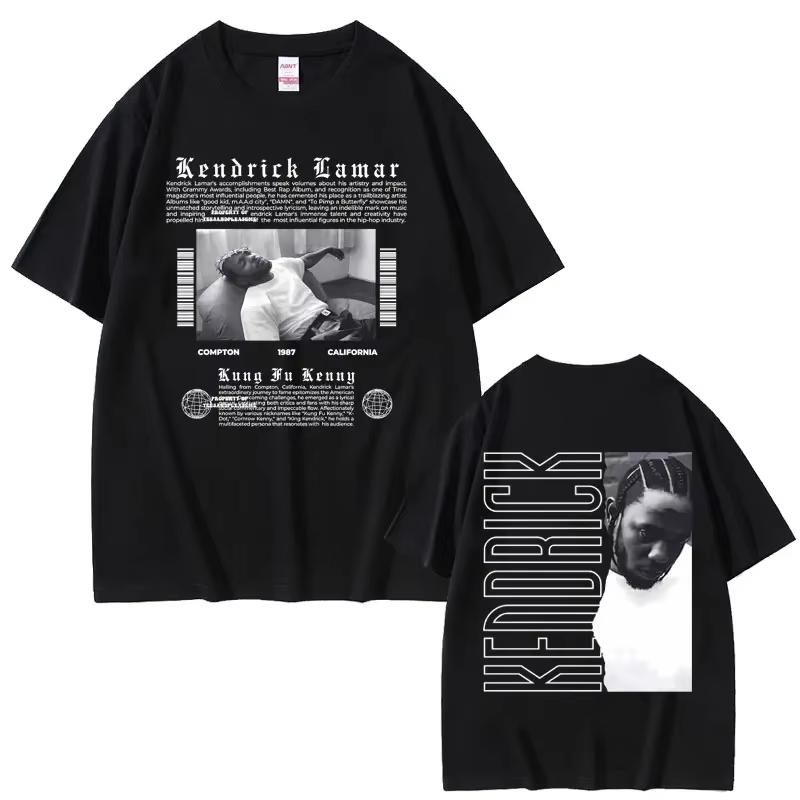Rapper Kendrick Lamar DAMN Same Graphics T Shirt Summer Unisex Women Fashion Hip Hop Oversized TShirts Unisexs Vintage Cotton Tshirt