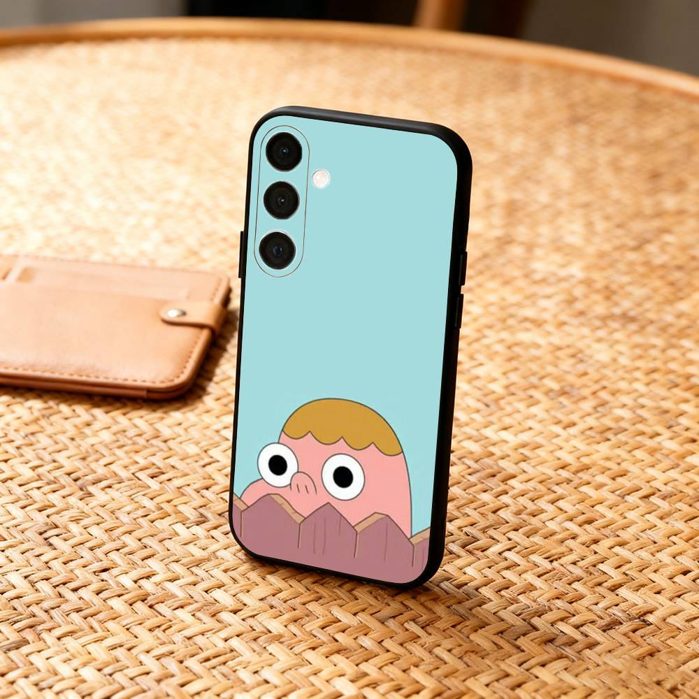 S-Sassy cartoon C-Clarences Phone Case For Samsung A73,72,71,A52,51,40,41,A22,A32,31,A13, Soft Black Shell