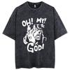 Yk Washed Tshirts For Men Anime JoJos Bizarre Adventure Short Tshirts Women Tops Graphic Printed TShirt Short Sleeve Unisex