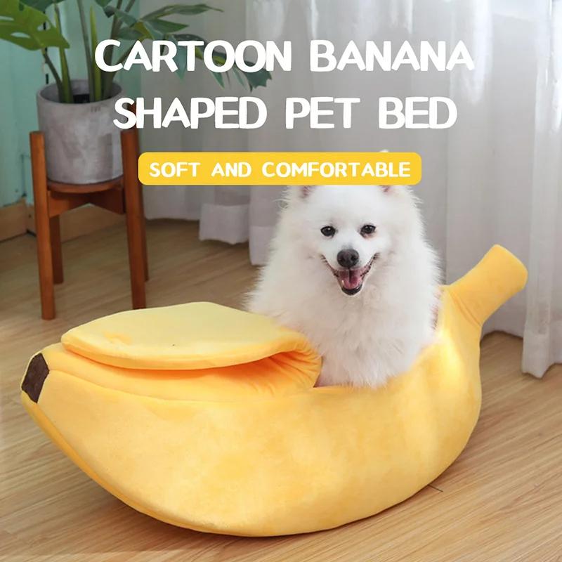 Pet Nest Cute Banana Shape Soft Comfortable Cat Dog Kennel Exquisite Workmanship Sleeping Nest Pet Supplies
