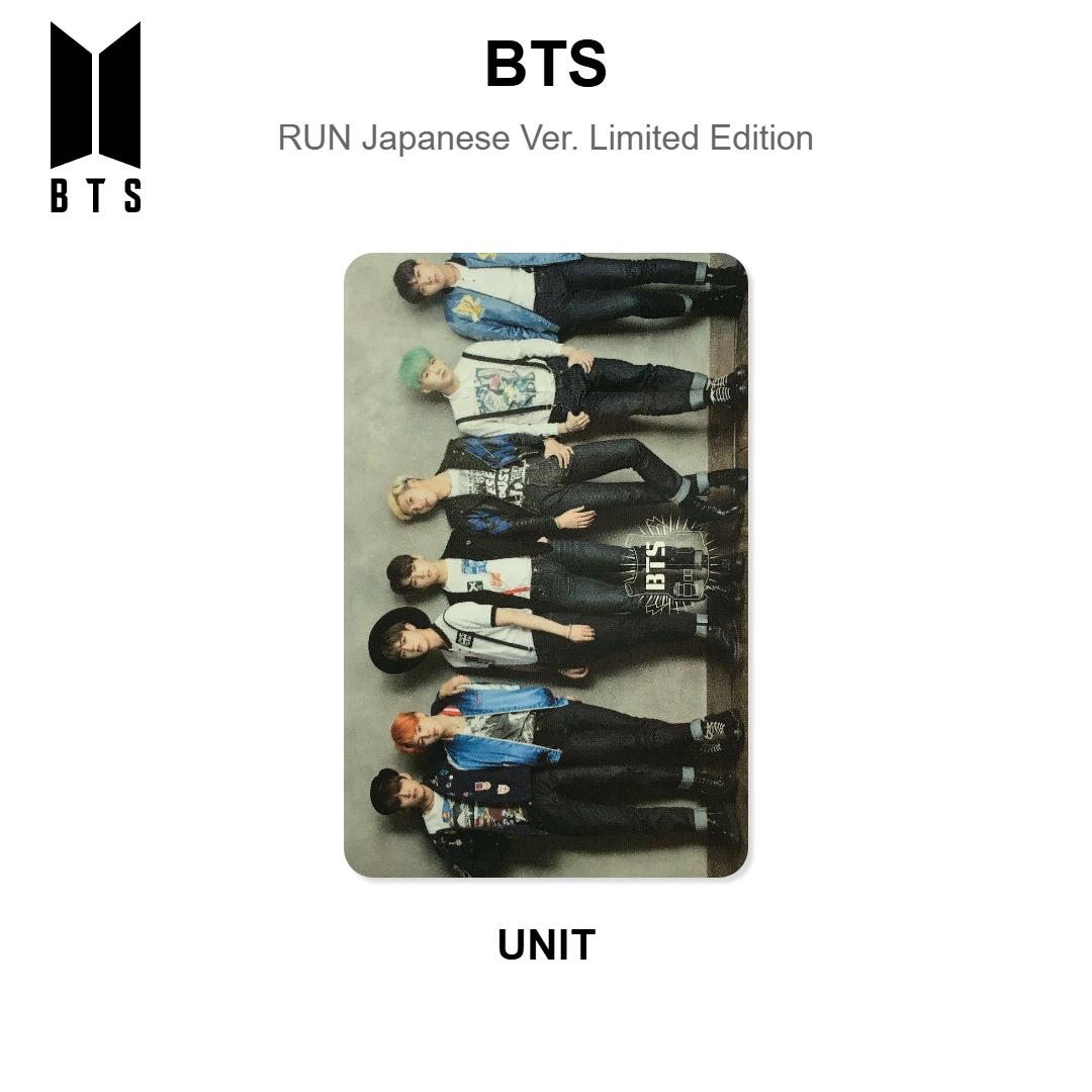 BTS Unit RUN Japanese Ver. Limited Edition Official Photocard Unit