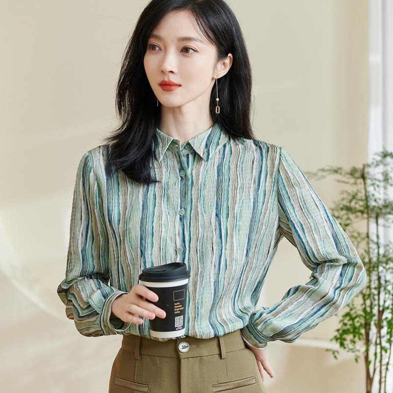 

Новая рубашка для通勤, оригинальная французская печать, модная, профессиональный дизайн, топ M зелёный