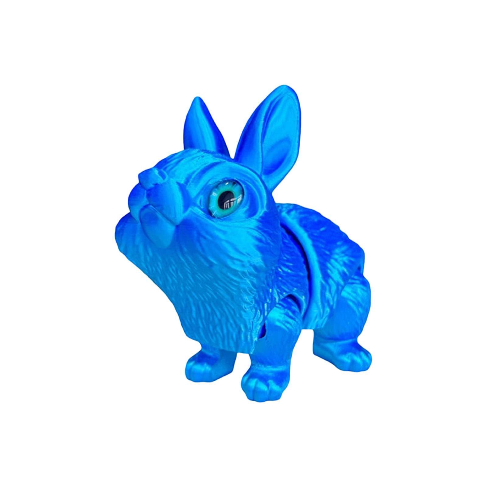 3D-печатные украшения, 3D-печатные животные-антистресс игрушки, Пасхальные подарки, Настольные украшения синий