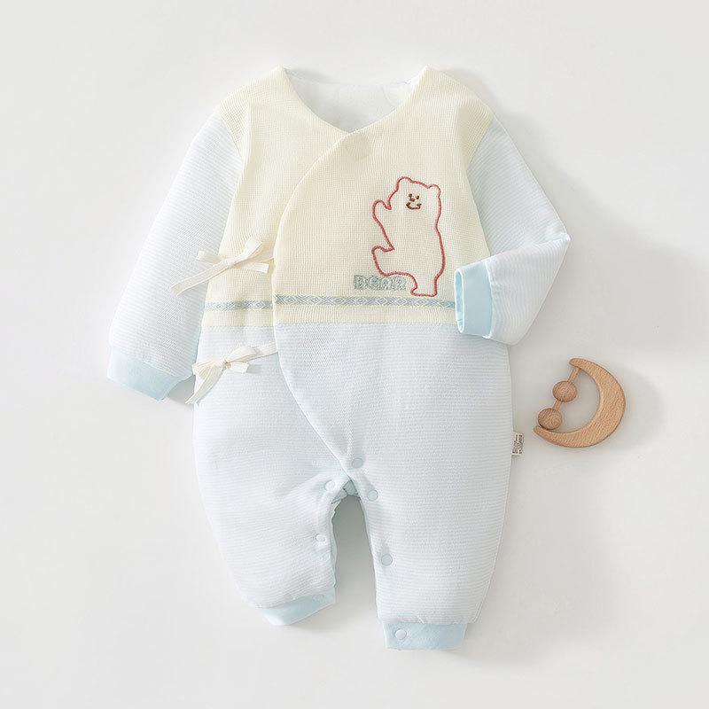 Big Bear Autumn Butterfly Bodysuit - 40g Pure Cotton Infant & Toddler Cartoon Outfit