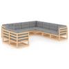 Day and Night - Day and Night Garden Furniture Set 9 Pieces and Cushions Solid Pine Wood