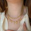 Luxury Four Leaf Clover Necklace Women Elegant Drop Tassel Diamond Vintage Princess Chain Collarbone Jewelry Gift