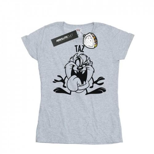 

Looney Tunes Womens/Ladies Taz Large Head Cotton T-Shirt білий