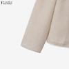 ZANZEA Women Long Sleeve Blouse and Long Skirts Casual Two Piece Suit Sets