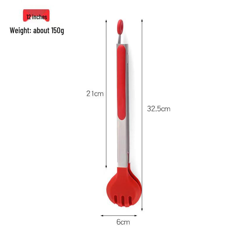 abdo Stainless Steel Silicone Food Tongs