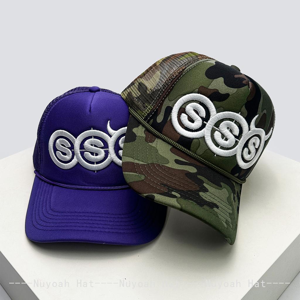 And Women Personalized Devil Horns Letter Prints Embroidery Baseball Caps Air Permeable Mesh Sun Protection Hip Hop Trucker Caps All-Match Outdoor