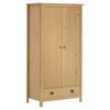 2-door Wardrobe Hill 89x50x170 Cm Solid Pine Wood