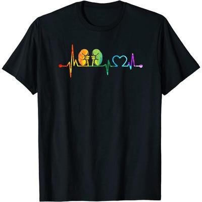 Kidney Heartbeat Watercolor Dialysis Technician Nurse T-Shirt, Long Sleeve Shirt, Sweatshirt, Hoodie