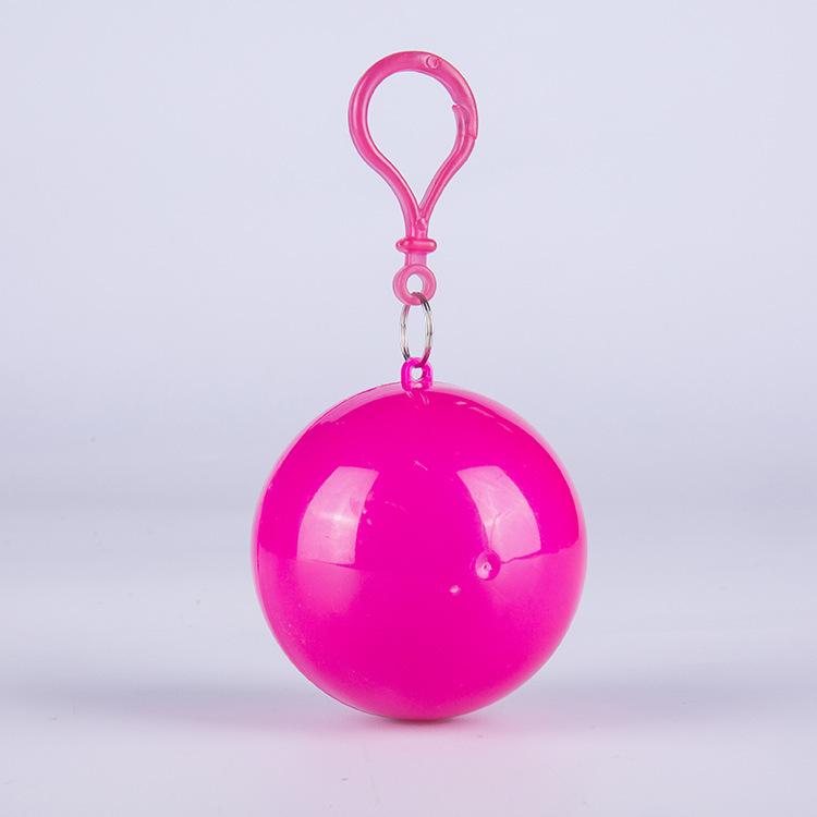 Compact Keychain Rain Poncho Ball Disposable Waterproof Cloak for Adults Mini Hook Design