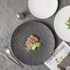 Abay Frosted Stone Pattern Ceramic Dinner Plate