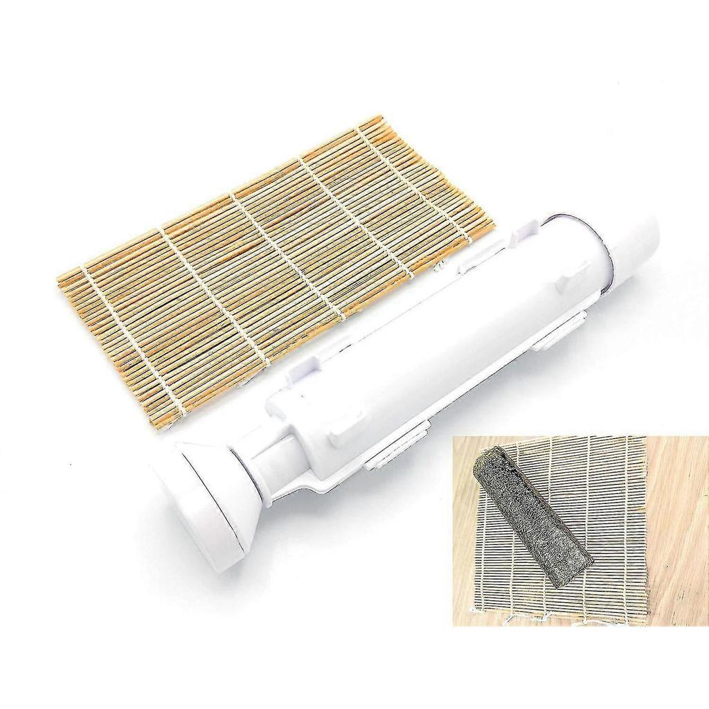 Sushi Roller Bazooka Kit + Carbonized Bamboo Mat Diy Rice Roller Machine Japanes