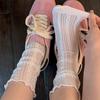 2026 Fashion Women's Sweet Lace Summer Socks Japanese Vintage Hollow Out Mesh Soft Lolita Kawaii Sockings High Quality Sockings
