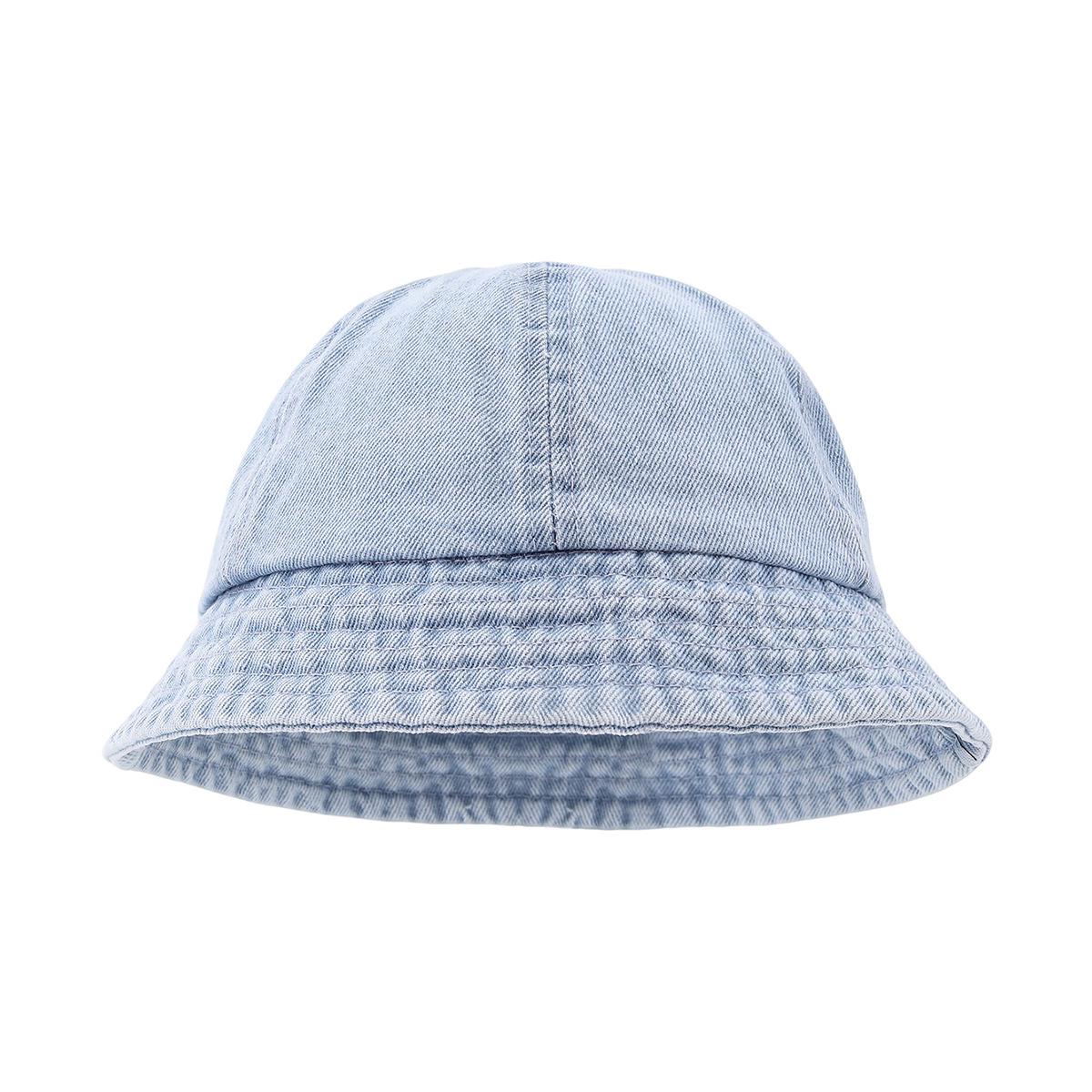 

Trendy Washed Denim Bucket Hat for Kids - Sunscreen & Versatile Spring Accessory світло-синій колір