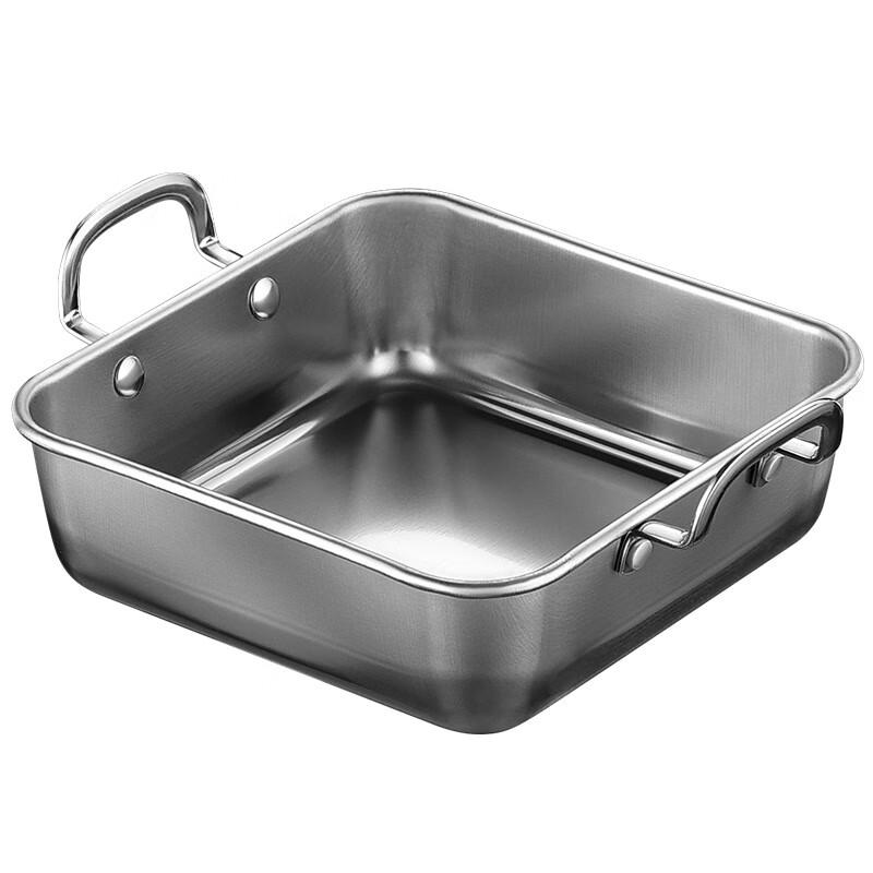 

Ruhan 304 Stainless Steel Double-Handled Snack Plate