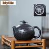 580ml Yixing Purple Clay Teapots Handmade Xishi Pot Raw Ore Stone Yellow Mud Tea Infuser Kettle With Strainer Zisha Tea Set Gift
