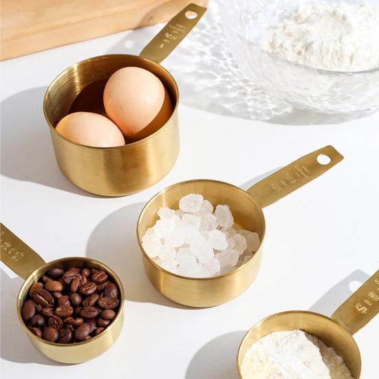 Univerzální žáruvzdorné Snadné čištění Stříbrná barva/zlatá Pohodlné uchopení Usazení Odměrky Čajové lžičky Kuchyňské náčiní Odměrky