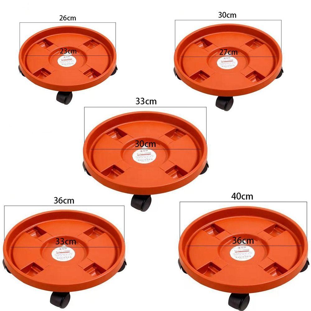 New Movable Rolling Flower Pot Rack with Universal Wheel Potted Plant Plant Stand Gardening Wide Application Flower Pot Tray