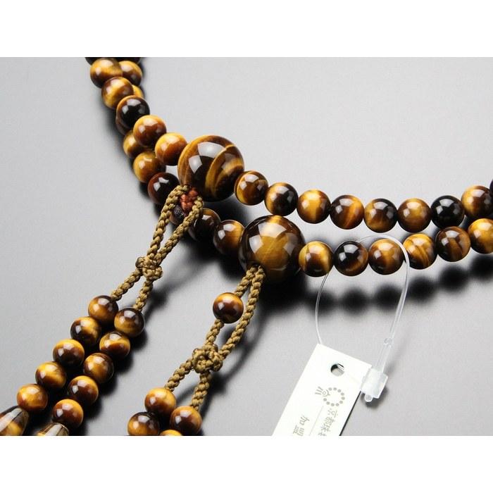 [Nenzu] Shingon Buddhist Prayer Beads Men's 60cm Tiger Eye Stone