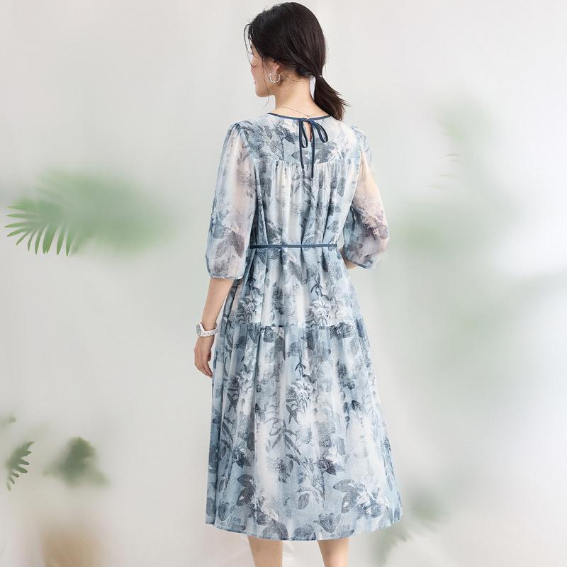 100% Silk Mulberry Silk Double Crepe Dress