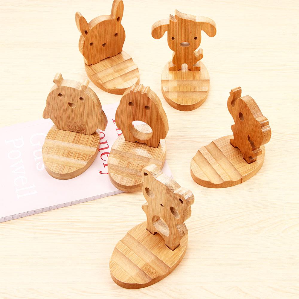 Cell Phone Smartphone Wood Wooden Phone Bracket Cellphone Standing Phone Holder Stand Bracket