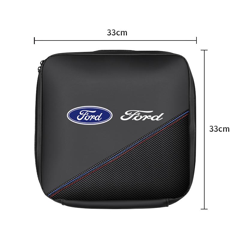 Car Rechargeable Gun H29 Storage Box For Ford Focus Fiesta Mondeo Explorer Transit Ranger Leather Organizer Bag Accessories Keychain