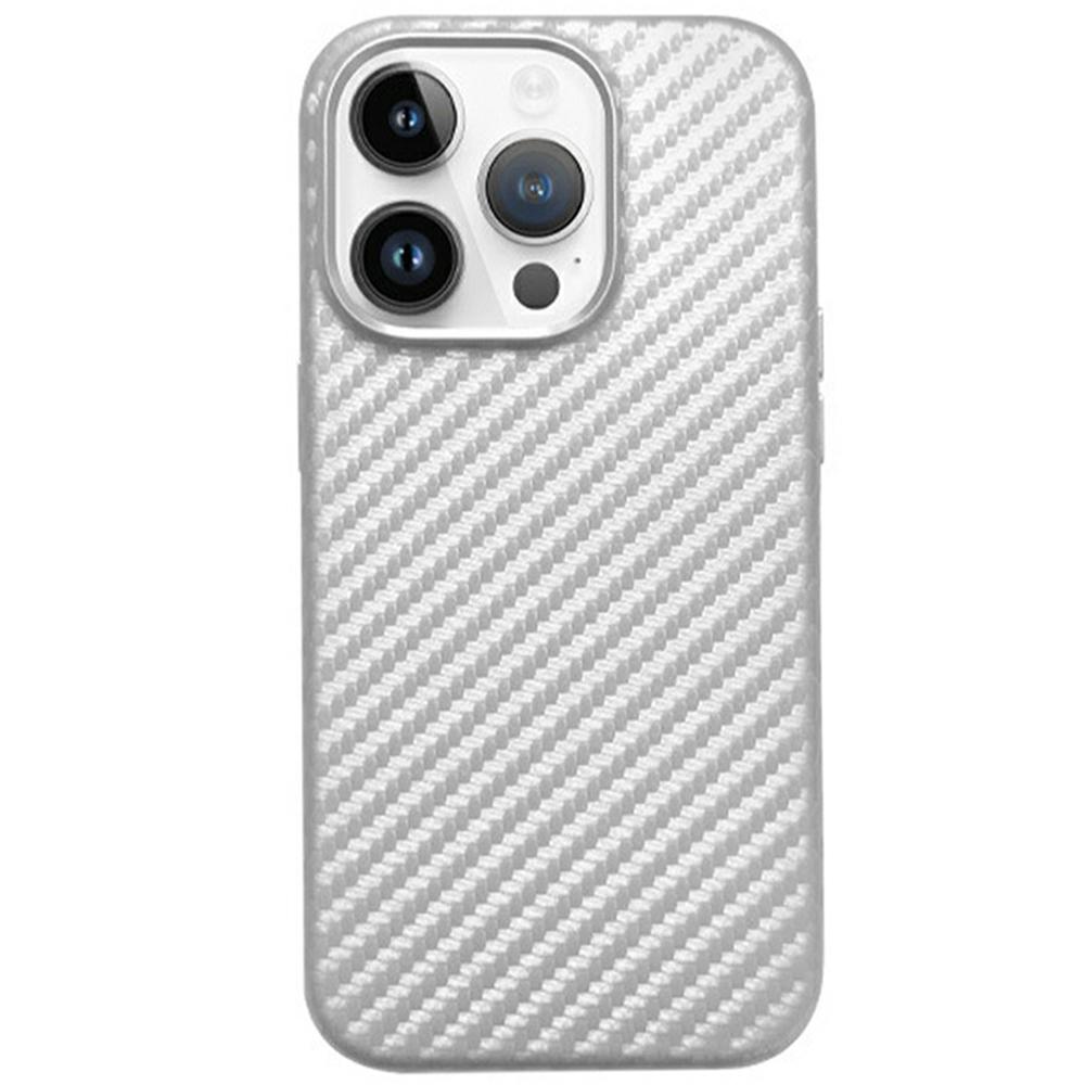 KZDOO Kryt pro iPhone 16 Pro Max Kompatibilní s MagSafe Textura uhlíkových vláken PU+PC Kryt na telefon