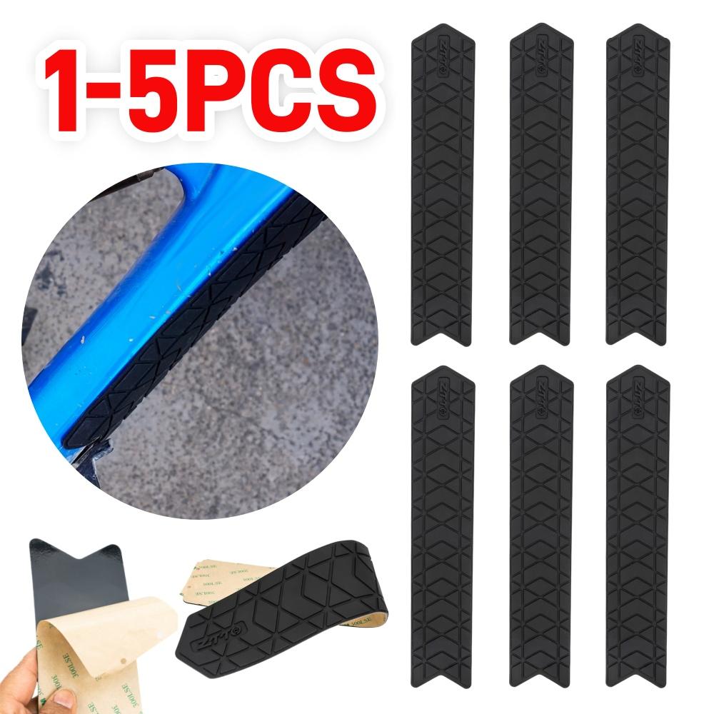 1-5PCS MTB Road Bike Chainstay Airbag Protector Pad Silicone Chain Stay Guard Frame Downtube Protective Sticker Anti Chain Knock