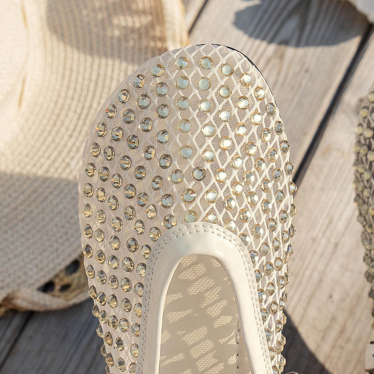 

Премиум-смысл, стразы, Мэри Джейн, сумка, головка, полутапочки, женские, 2025, новая летняя одежда, полуподнос, одинарные туфли, французские сандалии 43 белый