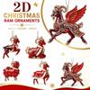 2D Christmas Sheep Ornament Hanging Christmas Hanging Pendant  Holiday Party Display