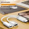 1Pc 2 In 1 USB C Splitter To Dual Type USB C Headphone Jack Audio Adapter PD 100W Fast Charger Cable