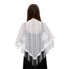 Polyester Lace Hollow Scarf Embroidery Mesh Scarves Elegant Tassel Triangle Shawl  Wedding