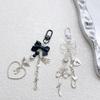 Butterfly Heart Phone Lanyard Beaded Keyring Colorful Keychain Pendant Stylish Ornament Backpack Jewelry for Women