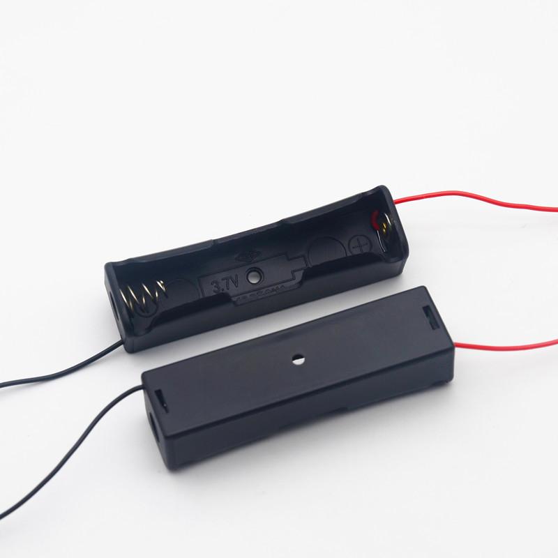 

18650 Battery Case Holder With Wire Bundle,10Pcs Diy Battery Storage Boxes, 18650 1 Bay Cell Battery Holder, 1 Slots 10Pcs 10pcs