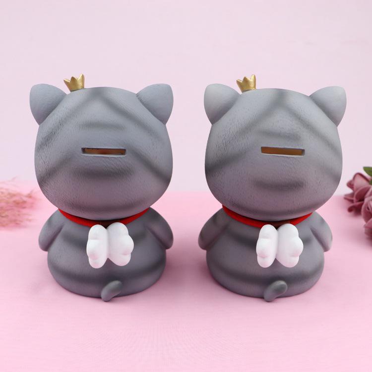 Cute Angel Cat Money Box: Exquisite Savings Jar Decor for Living Room, Bedroom, or Desktop