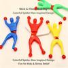 Colorful Stretchy Sticky Wall Climber Man Toy Set Nostalgic Spiderman Inspired Flip Down Action Figure Kids Stress Relief Party