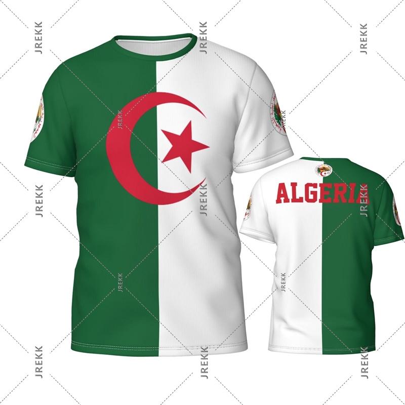 Algeria Flag T-shirt Men Women Patriotic Graffiti Print Short Sleeve Green T Shirts Casual Summer Street Football Tee Top 2025
