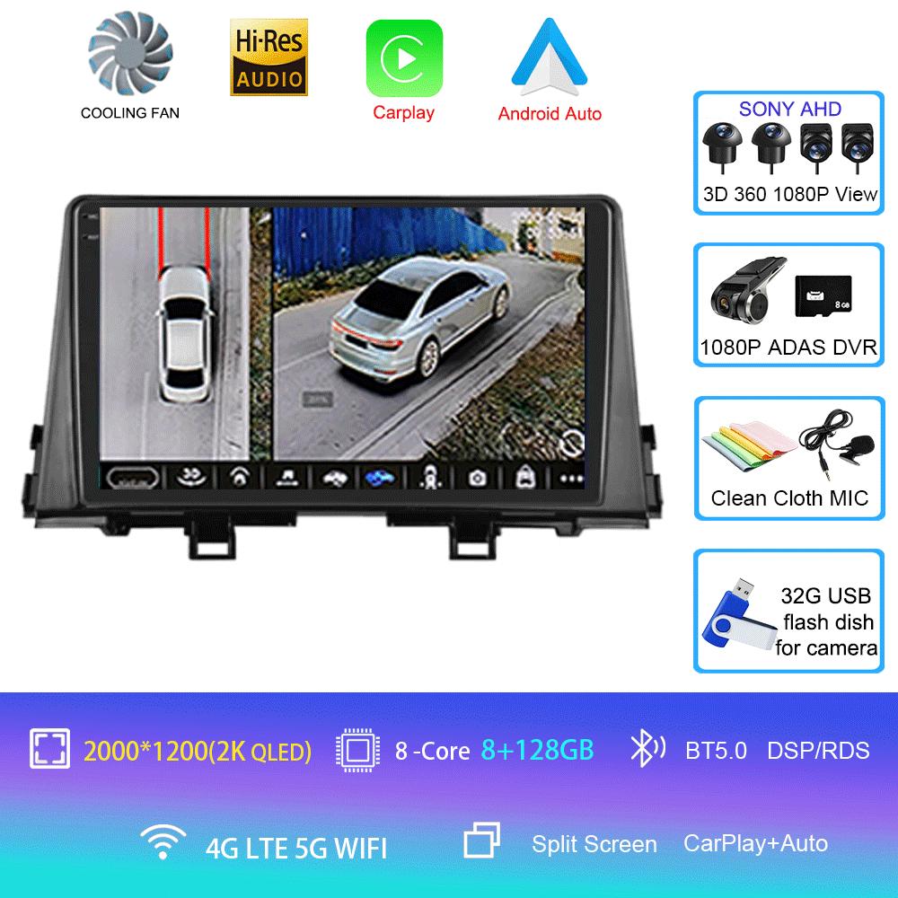 Android 14 For KIA PICANTO Morning K 2016 -2019 Car Radio Autoradio Multimedia Player Navigation Stereo Wireless Carplay WIFI+4G