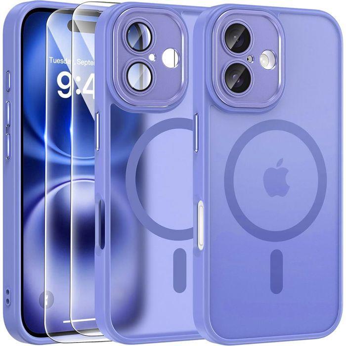 Coque de Protection - BOOLING - pour iPhone 17 - Antichoc - Avec Anneau Magnétique - Bleu