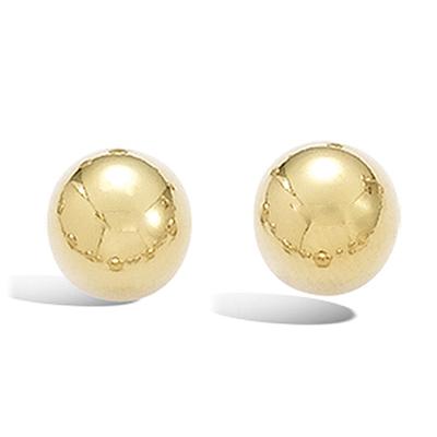 [D2605] - Gold Plated 'Beads' Earrings - 8 Mm