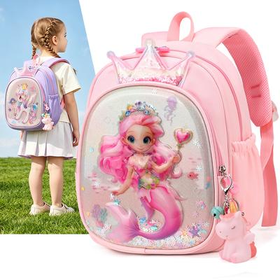 Cartoon Princess Mermaid Backpack for Girls 3-6 Years Lightweight Toddler Kindergarten School Bag Travel Cute Unicorn Backpacks