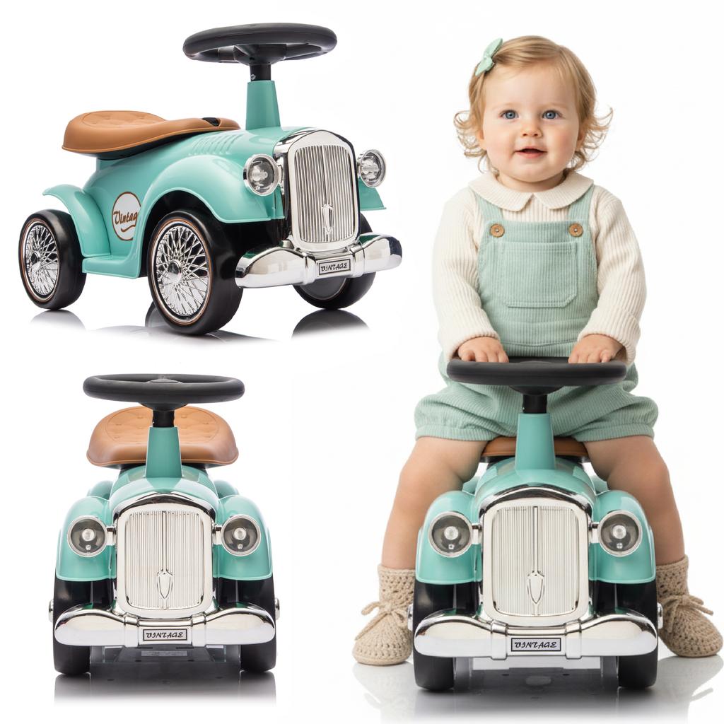 Retro Racing Ride-on Walker Pusher for Children Mint