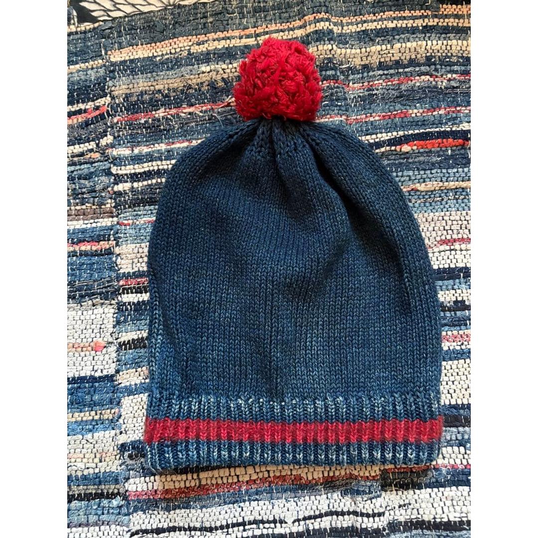 Used kapital indigo knit hat cap