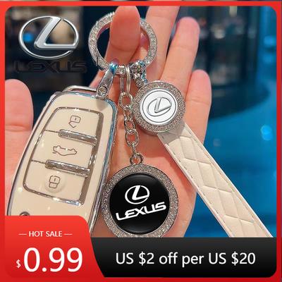 Interior Stickers Car Keychain Set Car Logo Smart Key Pendant Keyring Accessories For F SPORT ES RX NX LS UX LM LX GX LC R