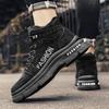 Men's Shock Absorption Anti Slip and Wear-resistant Mid Top Fashion Outdoor Cotton Shoes Martin Boots Casual Men's Shoes Snow Boots