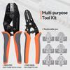 Professional Electrical Crimping Tool Set Includes Wire Stripper And Cutter For Automotive Marine Solar Applications