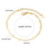 Gold Paperclip Chain Ankle Bracelet Jewelry For Beach Vacation And Summer Holiday